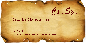 Csada Szeverin névjegykártya